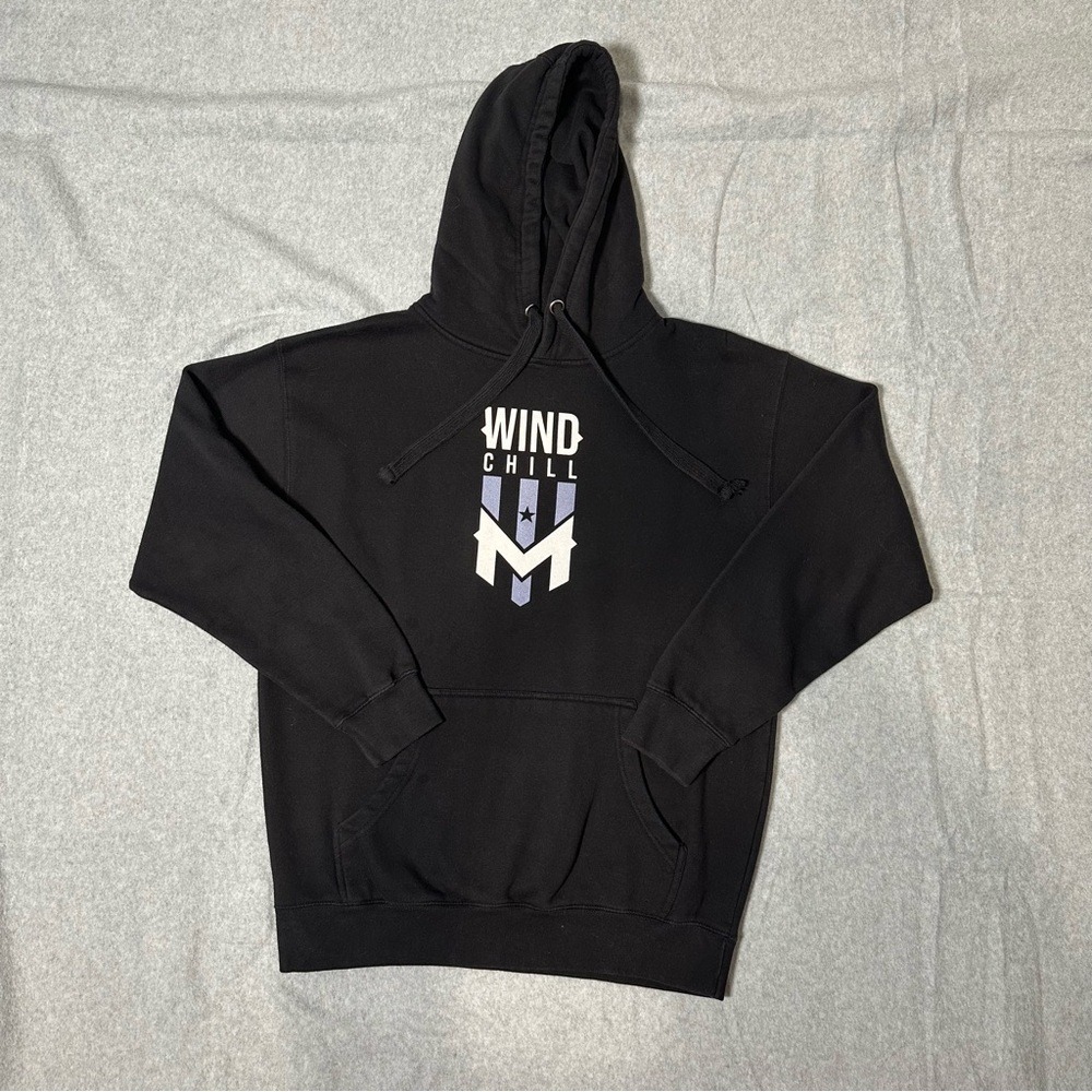 Wind Chill Mens Black Graphic Hoodie‎ Sweatshirt Size Large M2580